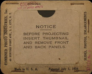 Slide for Coquette (1929) with cardboard shield in place