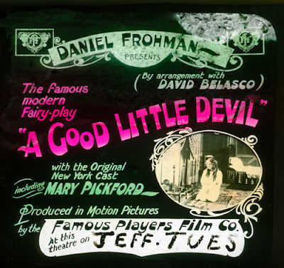 Coming attraction slide for A Good Little Devil (1914)
