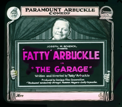 Roscoe Arbuckle in happier times.  The Garage (1920)