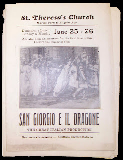 Handbill for Ruggieri exhibition of St. George and the Dragon