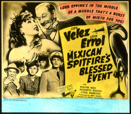 Coming attraction slide for Mexican Spitfire's Blessed Event (1943)