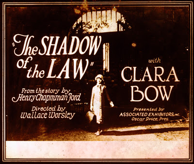 Coming attraction slide for The Shadow of the Law (1926)
