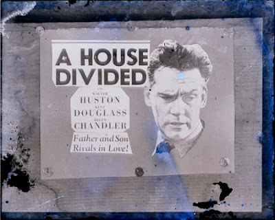 Reversed image of slide negative for A House Divided.
