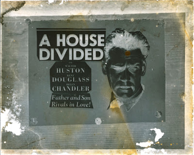Negative for exhibitor-created slide advertising A House Divided (1931)
