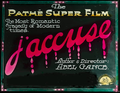 British slide for Abel Gance's J'Accuse (France, 1919)