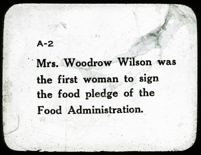 Slide A2, U.S. Food Administration Second Pledge Card Drive, exhibited week of October 14, 1917.