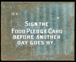 Metal slide, Food Administration Second Pledge Card Drive (1917)