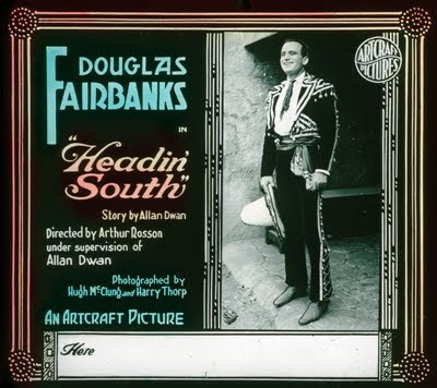 Studio produced slide for Headin' South (1918)