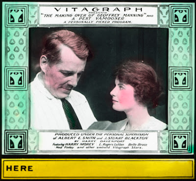 Coming attraction slide for The Making Over of Geoffrey Manning and A Pest Vamooser, both released December 27, 1915