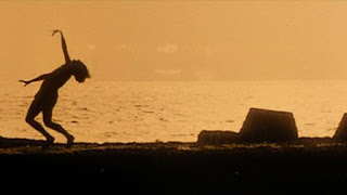 Leni Riefenstahl dances by the sea in the closing shot from Peaks of Destiny